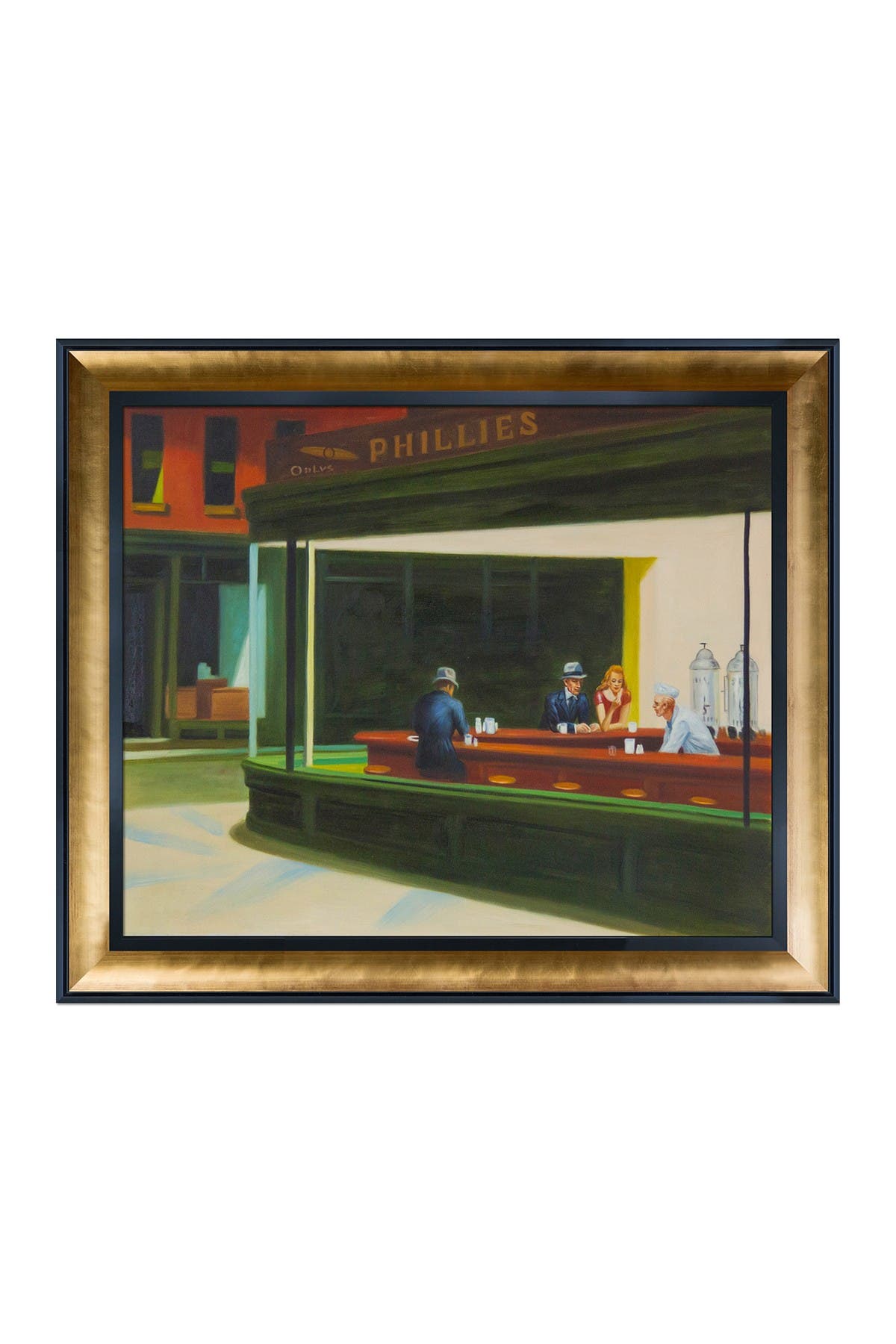 Nighthawks 1942 by Edward Hopper Painting Reprint On Framed Canvas Wall Art Home